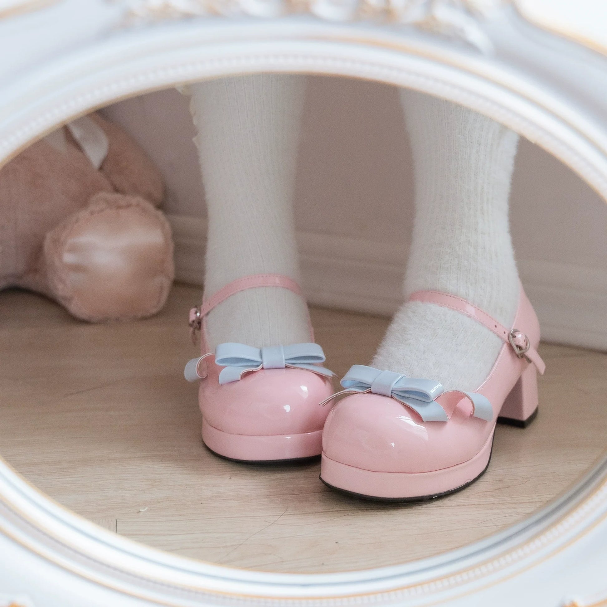 Dolly Doll - Lovers' Gift - Round Toe Middle Heel Mary Jane Lolita Shoes