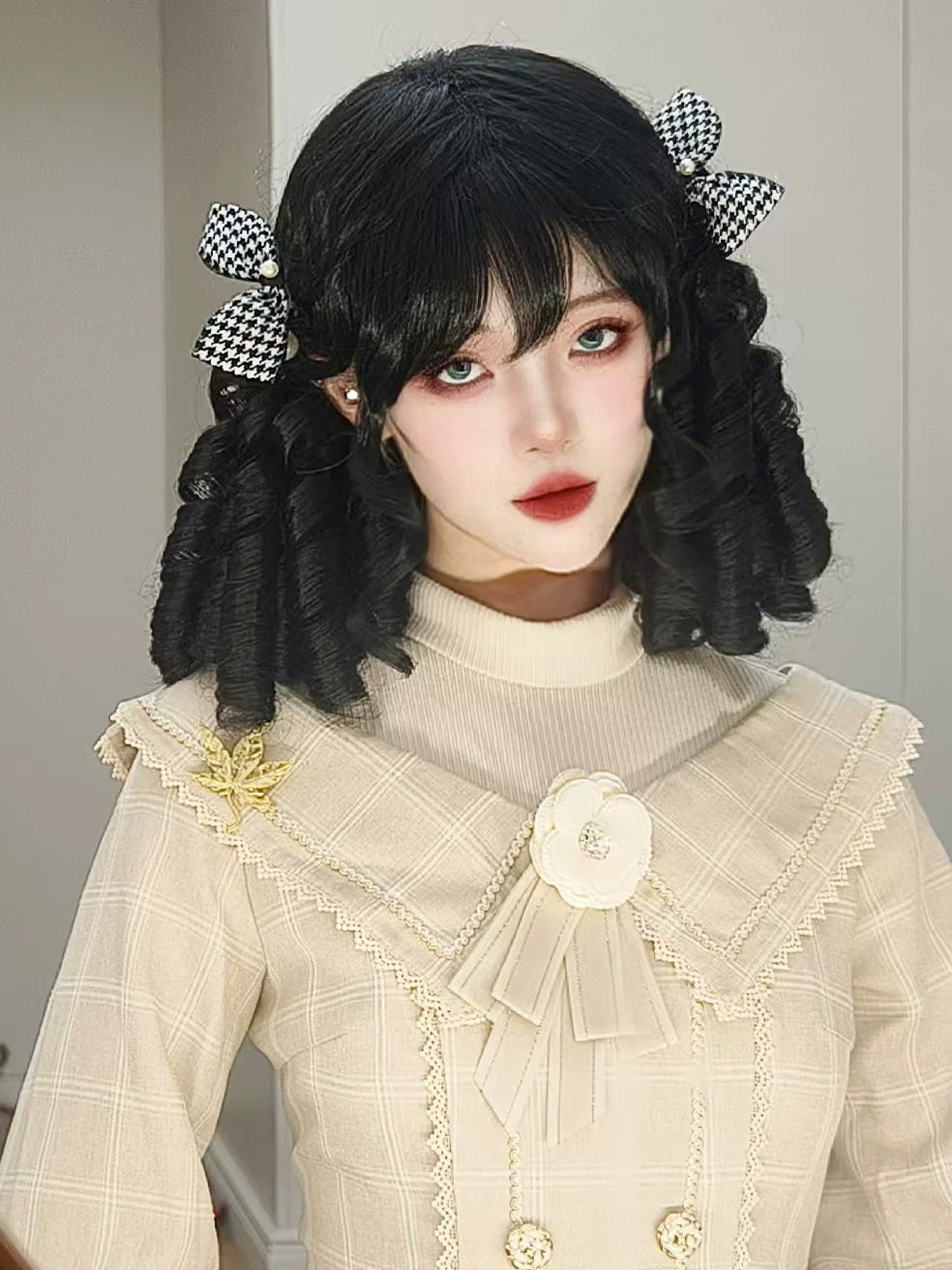Mabuxi - 33CM Sparkling Lolita Wig Roman Curls Gorgeous Court Wig