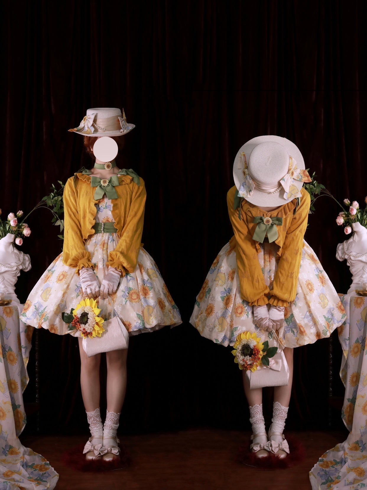 Akiyama Future Studio - Sunflower Print Lolita JSK Dress in Breathable Light Fabric