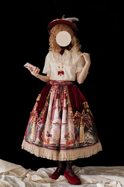 Miss Point - Kaleidoscope - Classical Lolita Shirt Dot Gauze Detachable Puff Sleeve Blouse Customized