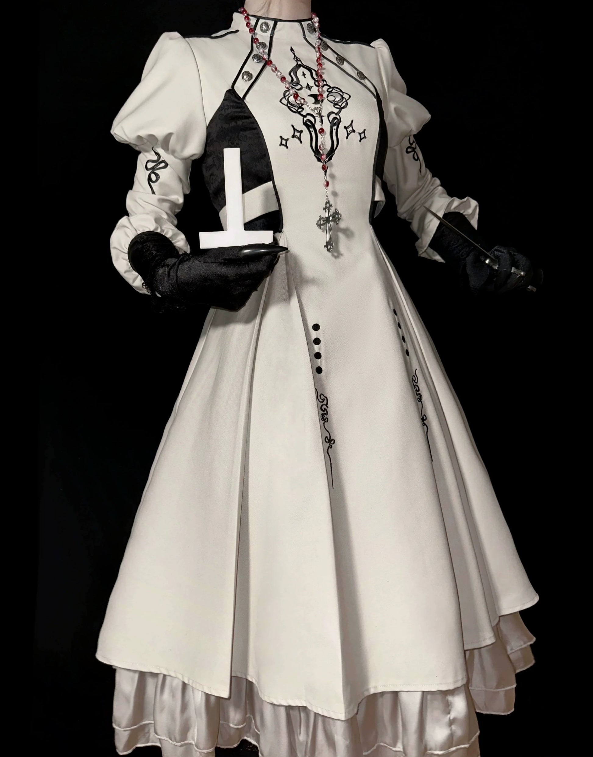 Letters from Unknown Star - Full Moon Charm - Gothic Lolita OP Dress Dark Themed Dress Short Style