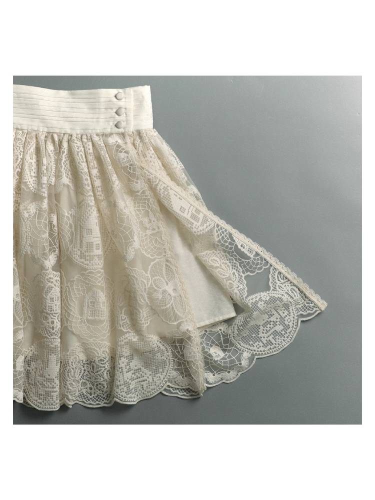 Lace embroidery skirt【s0000008742】