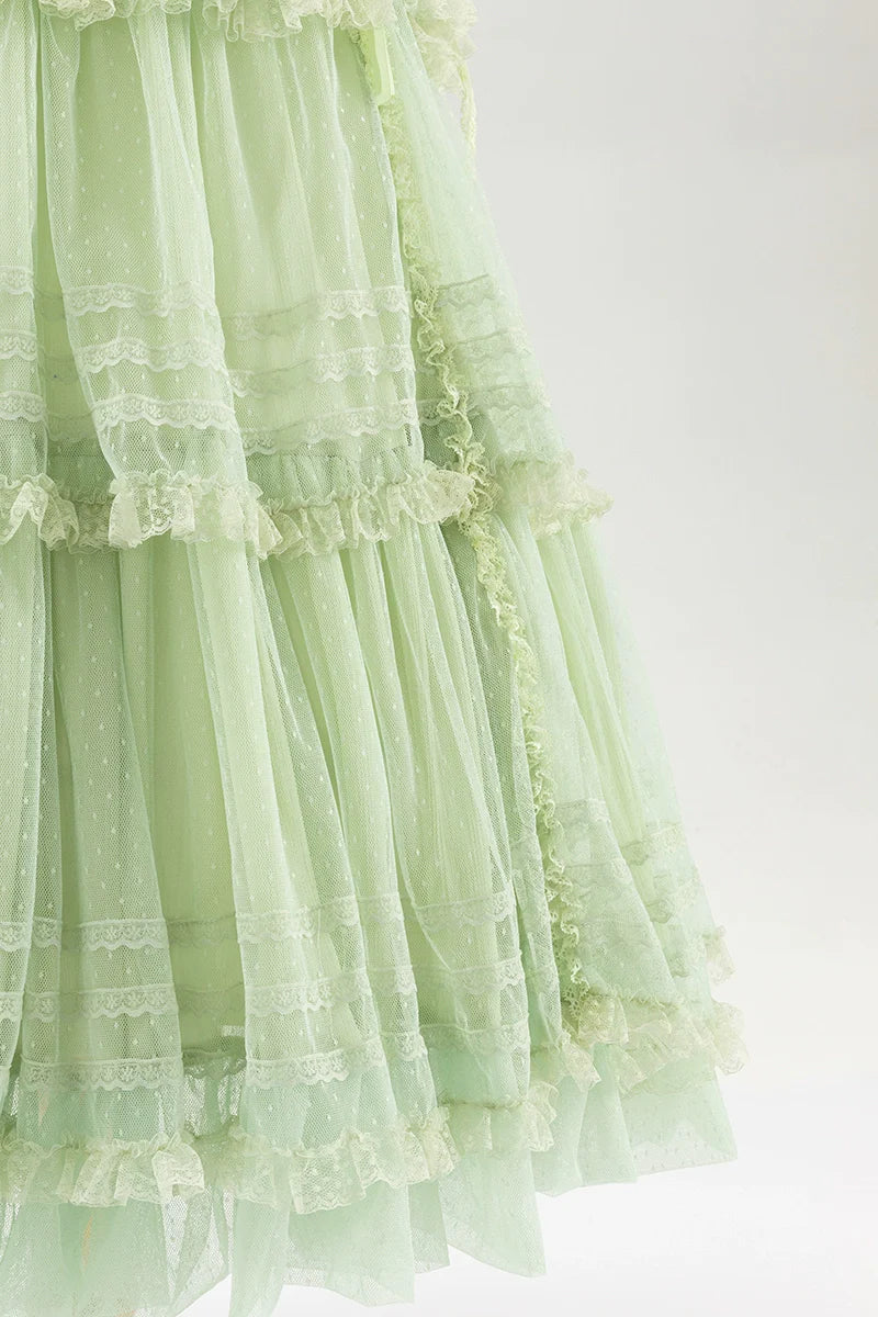 Polyhymnia - Secret Forest - Classic Lolita JSK Dress Multi-layered Dress Summer Gauze Dress