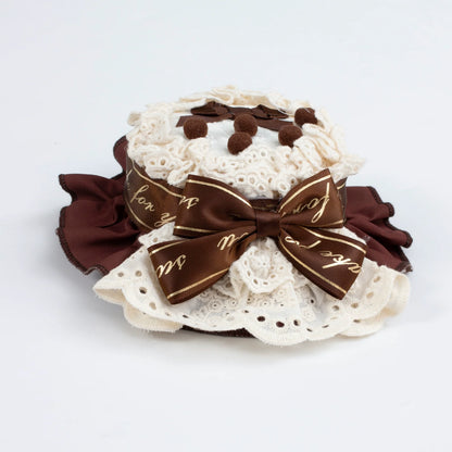 Chubby Cat Diary - Chocolate Layer Cake - Plus Size Cotton Lolita Jumper Dress