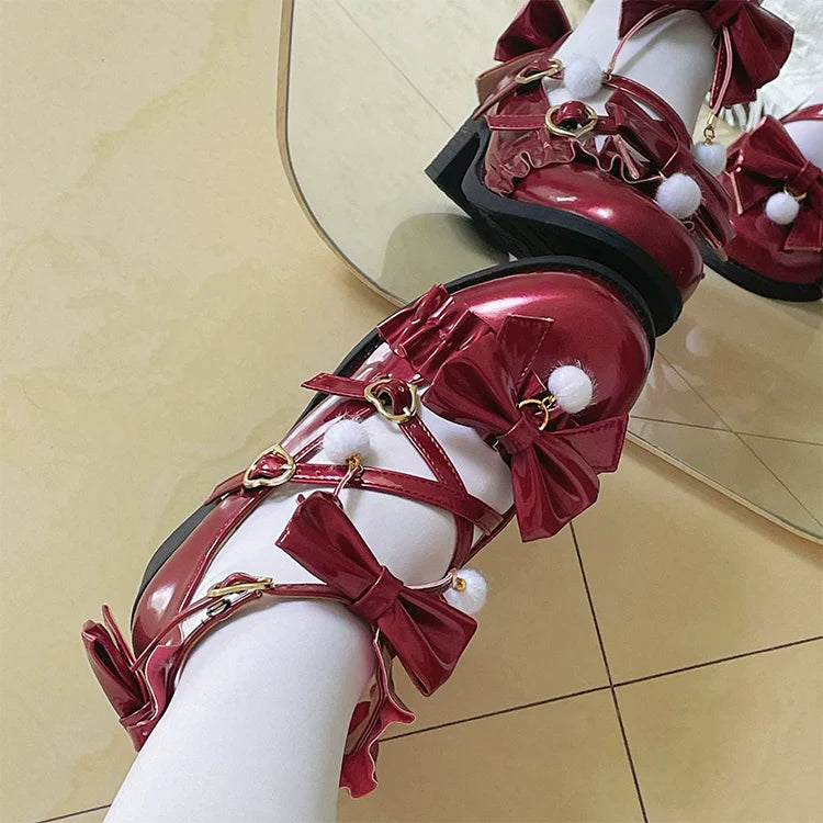 Fairy Godmothe - Preppy Style Flat Shoes Mid Heel Round Toe Lolita Shoes