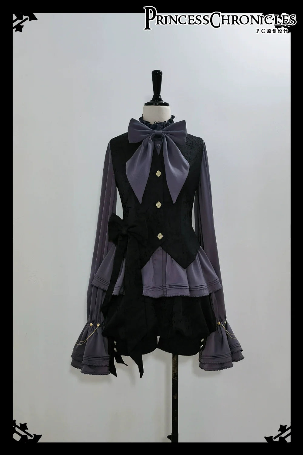 Princess Chronicles - Rabbit Hunt 2.0 - Ouji Lolita Retro Cool Purple Shirt & Shorts Set