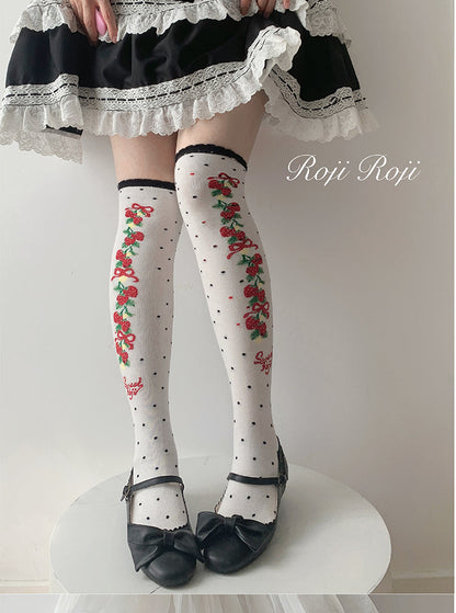 Roji Roji - Autumn Sweet Lolita Cotton Thigh-high Socks