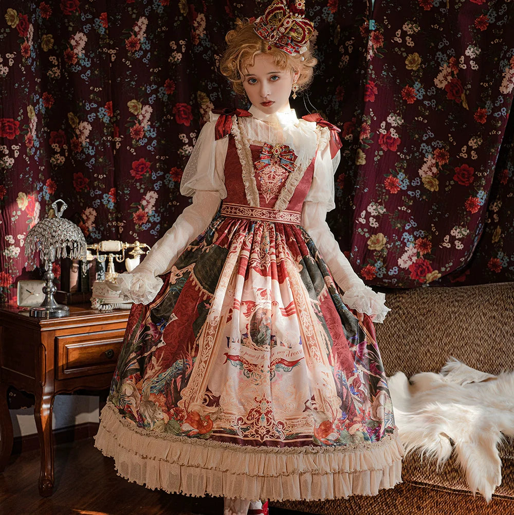 Miss Point - Kaleidoscope - Classical Lolita Shirt Dot Gauze Detachable Puff Sleeve Blouse Customized