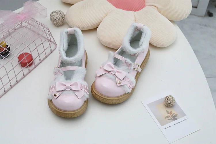 Fairy Godmother - Winter Girly Lolita Shoes Lolita Ankle Strap Shoes