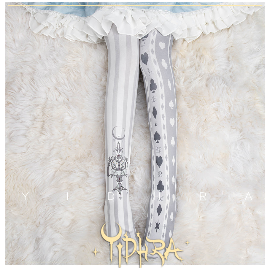 Yidhra - Midnight Circus - Argyle Digital Print Lolita Tights