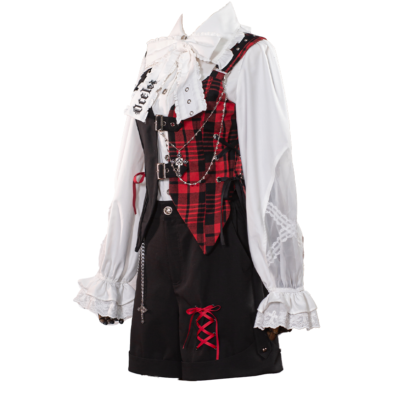 OCELOT - Kalila - Punk Lolita Dress Set Plaid Shorts Set