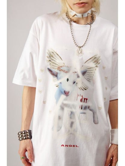 Angel and Devil loose T-shirt【s0000001845】