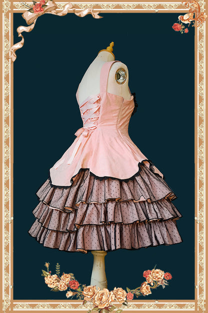 Infanta - Waltz - Classic Lolita JSK Tiered Dress with Bunny Ear Blouse