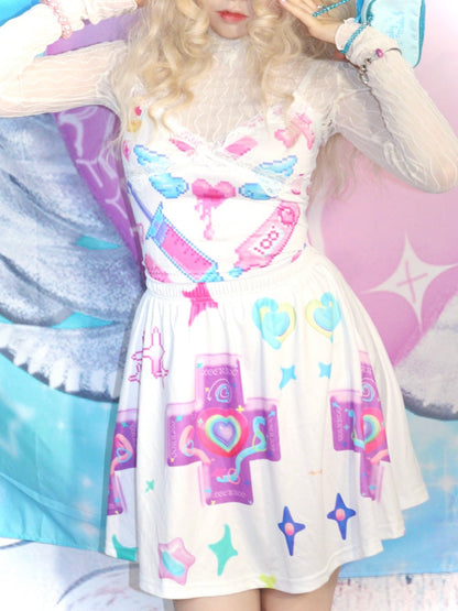 Fancy Pop Print Lace Camisole【s0000002518】