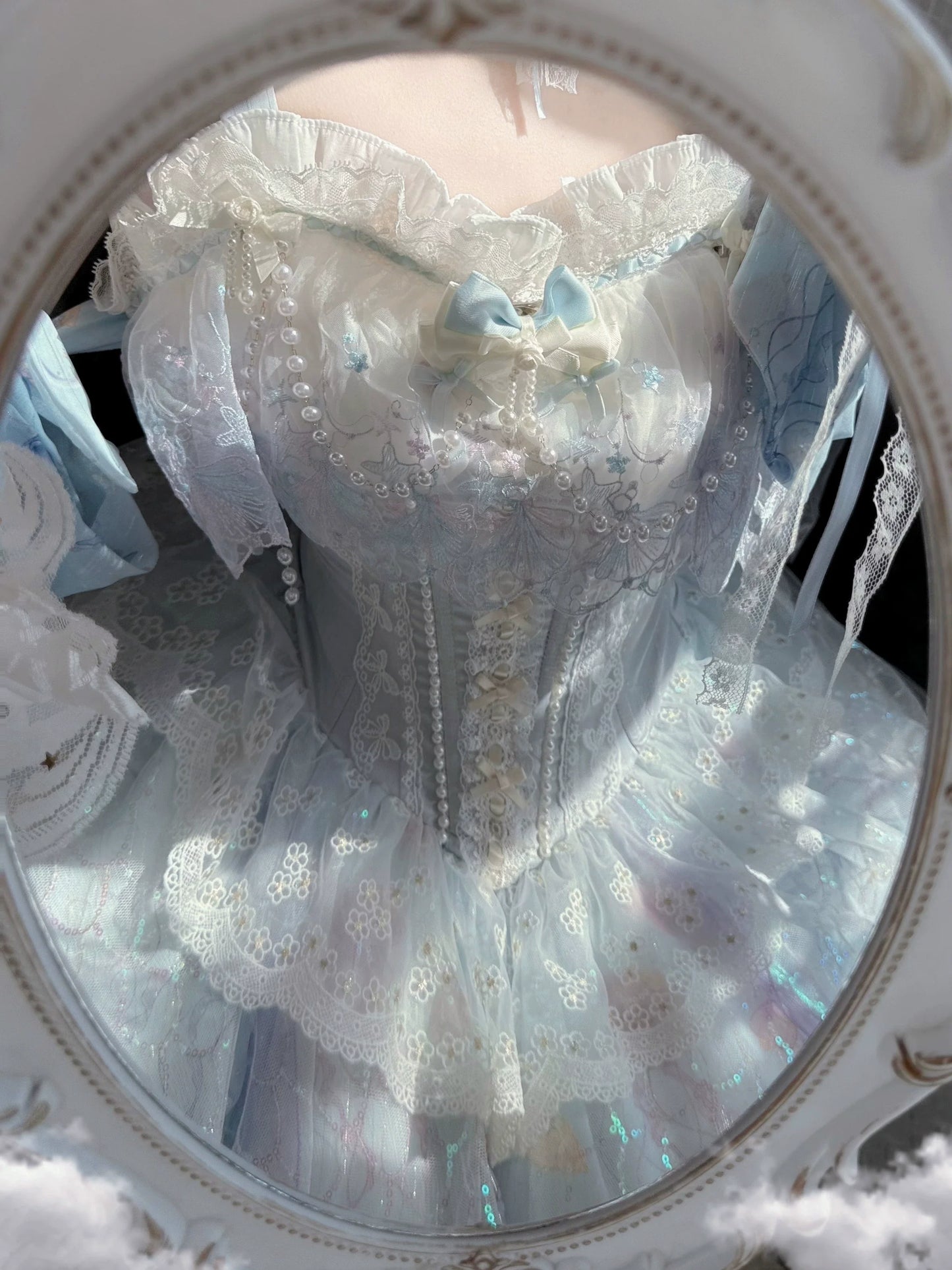 Qianmu - MermaidTears - Wedding Lolita JSK Dress, Ocean Theme