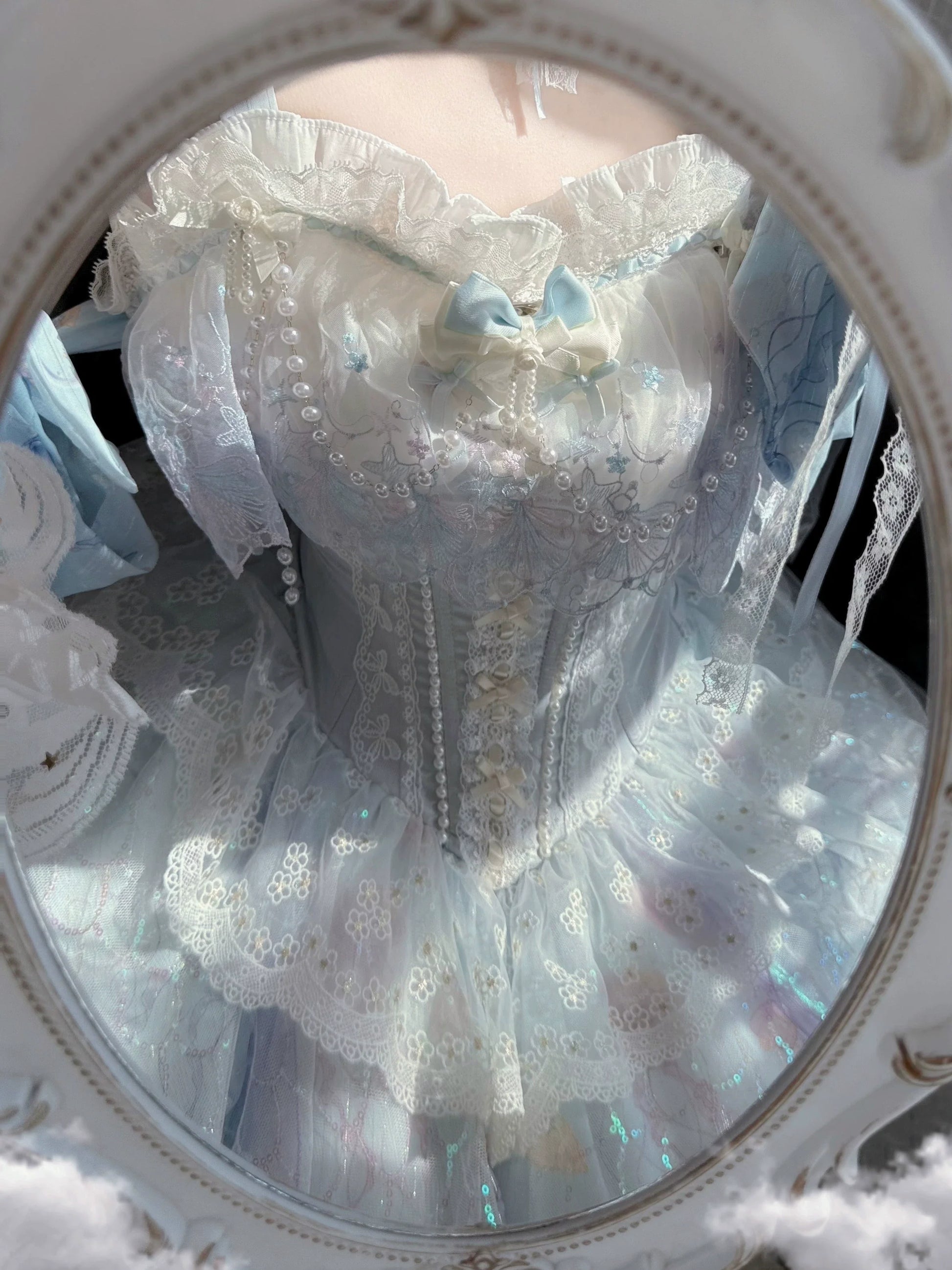Qianmu - MermaidTears - Wedding Lolita JSK Dress, Ocean Theme