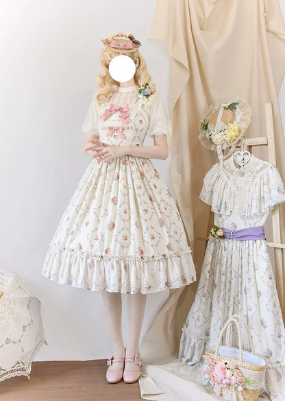 Miss Point - Kaleidoscope - Classical Lolita Shirt Dot Gauze Detachable Puff Sleeve Blouse Customized