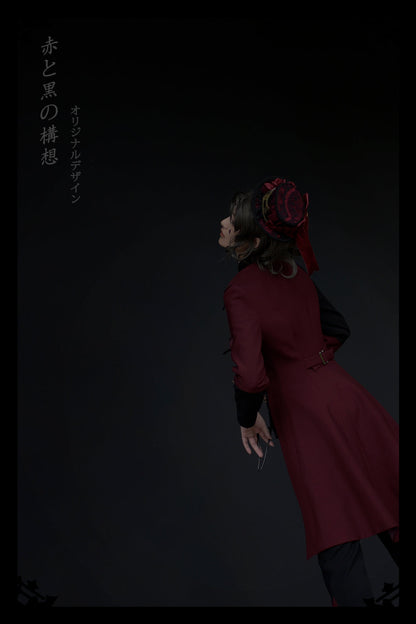 Princess Chronicles - Red and Black - Retro Ouji Lolita Handsome Black Pants