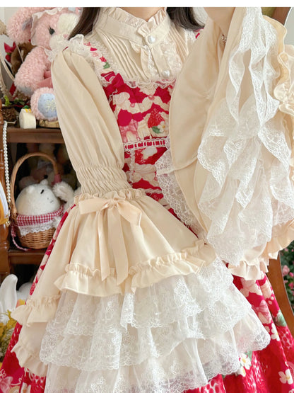 Twilight Zone - Gorgeous Sweet Lace Lolita Shirt, Hime Sleeve