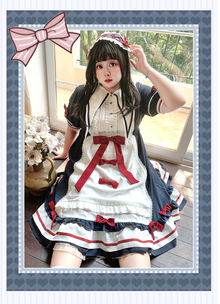 Niu Niu - Candy Sweethearts - Plus Size Lolita OP Short-Sleeve Princess Dress