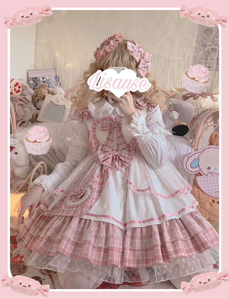 Half Sweet Lolita - Sweetheart Rescue - Sweet Lolita Dress Pink Lolita JSK Dress