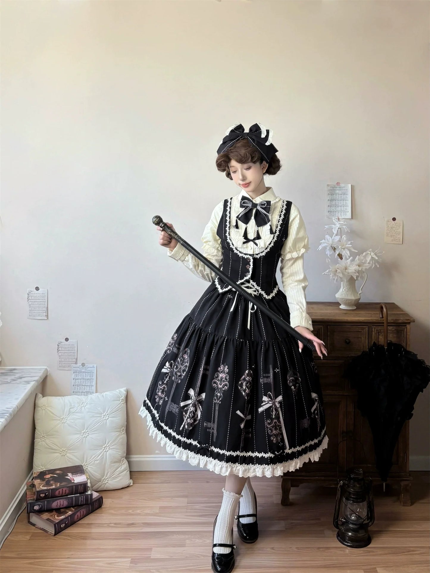 Uncle's Workshop - Secret Key - Classic Lolita Dress Suit, Key Print