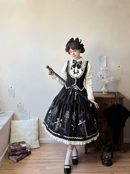 Uncle's Workshop - Secret Key - Classic Lolita Dress Suit, Key Print