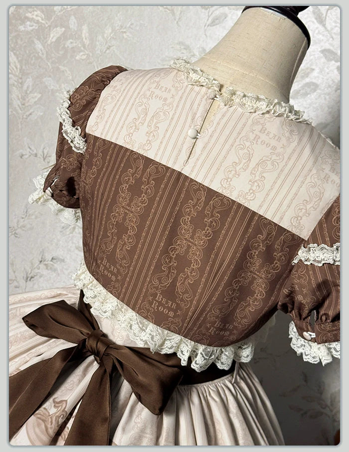 Alice Girl - Sea Salt Fairytale - Sweet Doll-like Lolita OP Animal Printed Lolita Dress