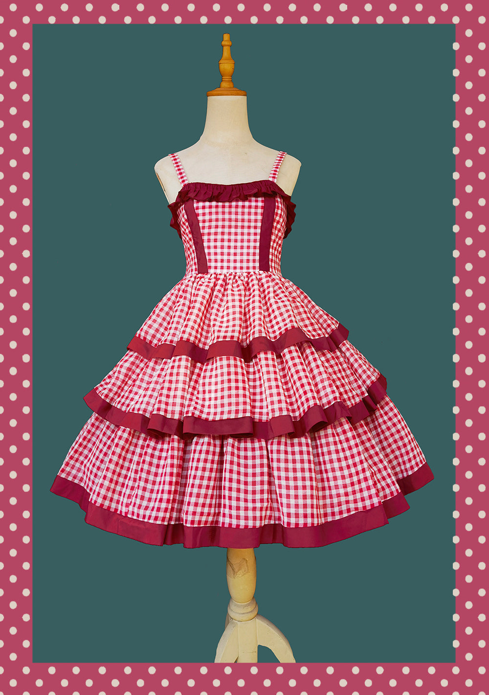 Infanta - Cloth Cat - Kawaii Lolita JSK Multi-Color Tiered Ruffles Dress