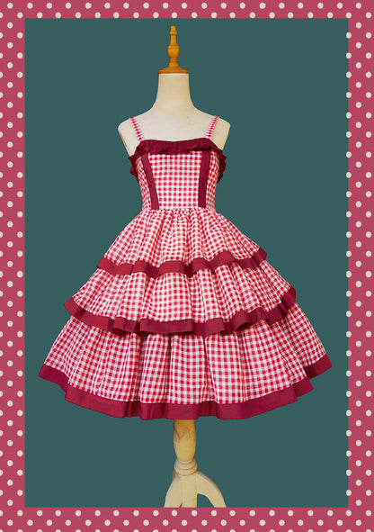 Infanta - Cloth Cat - Kawaii Lolita JSK Multi-Color Tiered Ruffles Dress