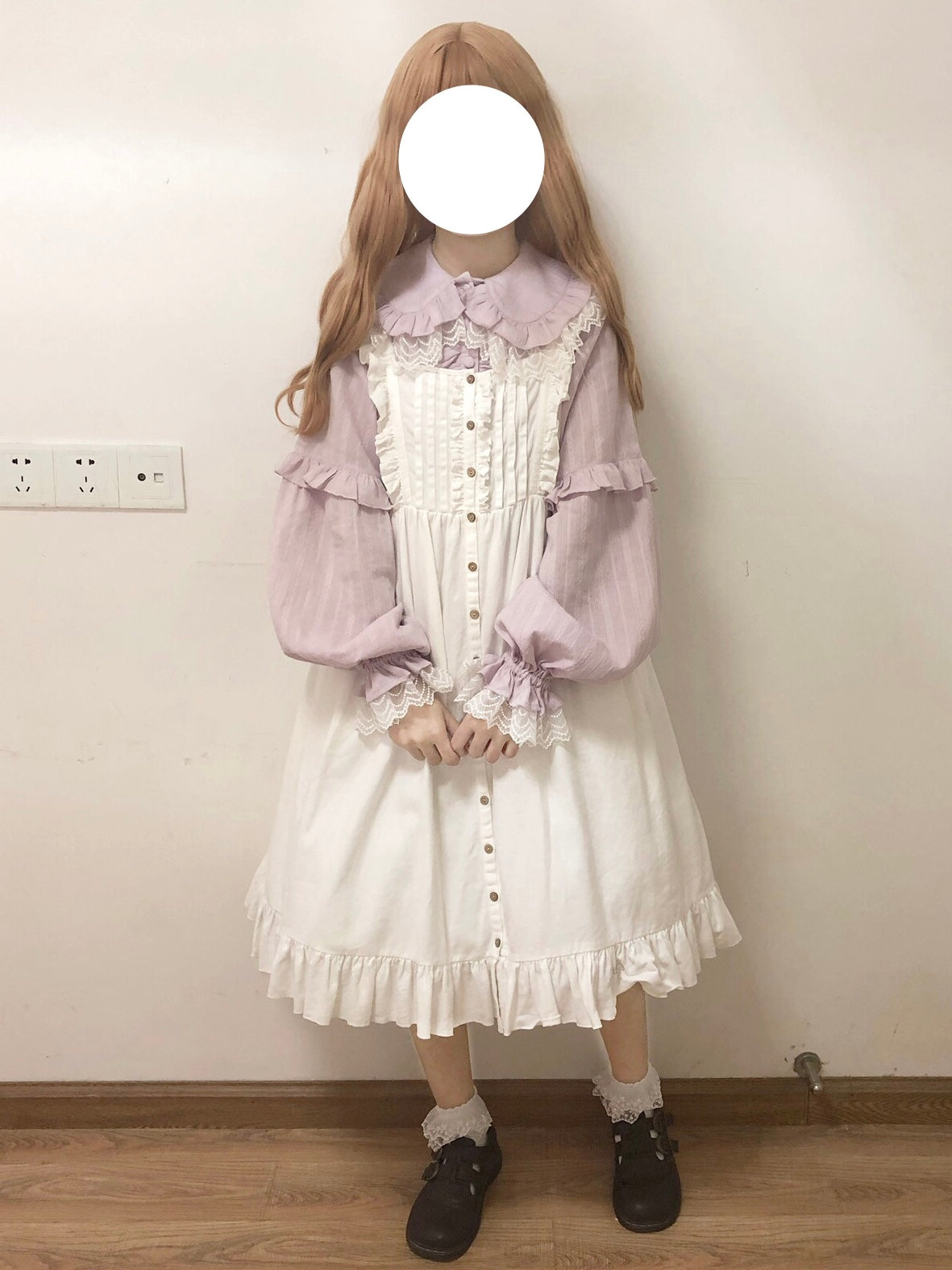 MIST - Cream Sweetheart - Kawaii Lolita Long-sleeve Blouse Multicolors