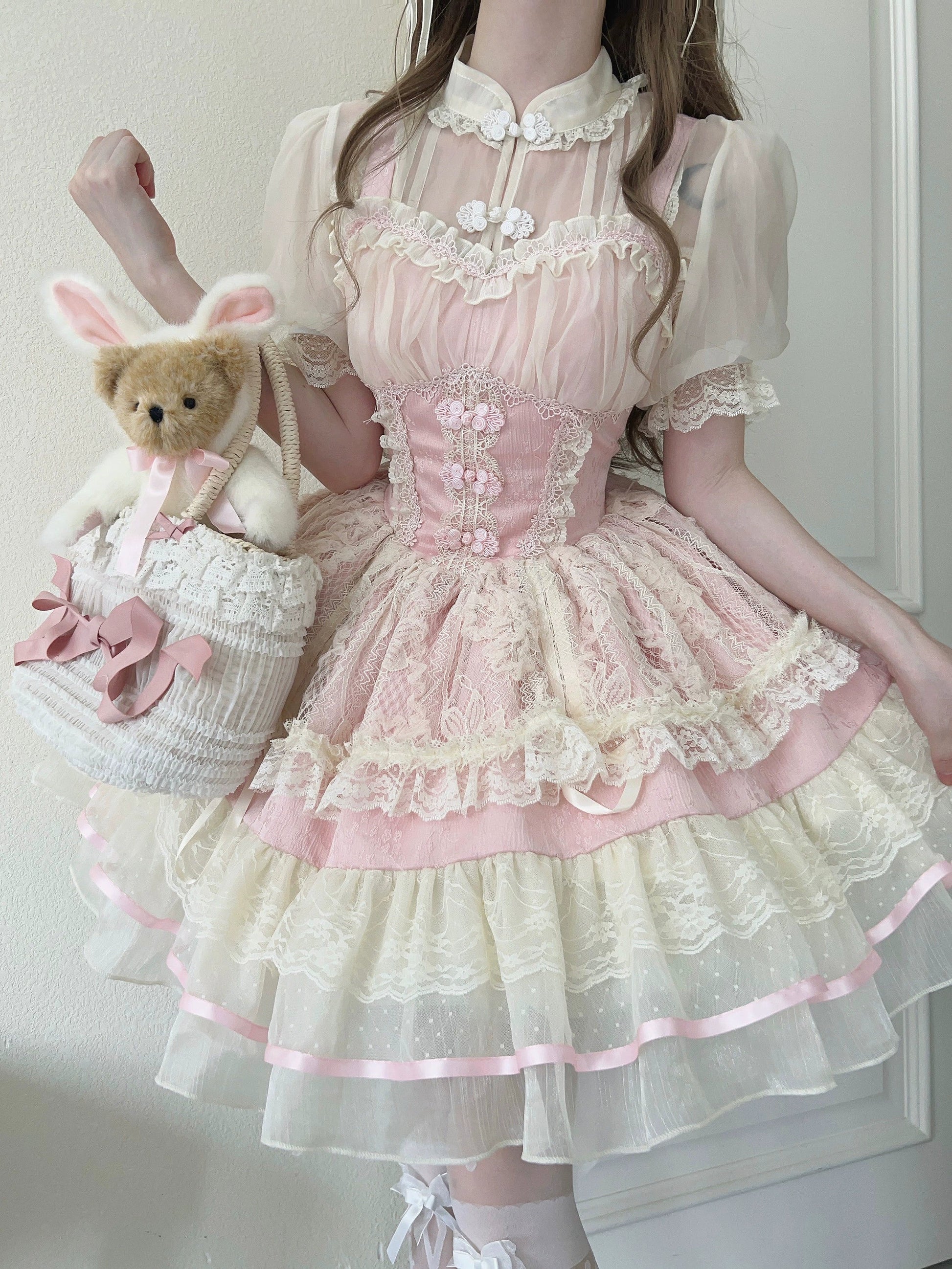 Sugar Girl - Hua Ji Fu Lei - Chinese Style Lolita JSK Dress Ballet Style Innerwear Set