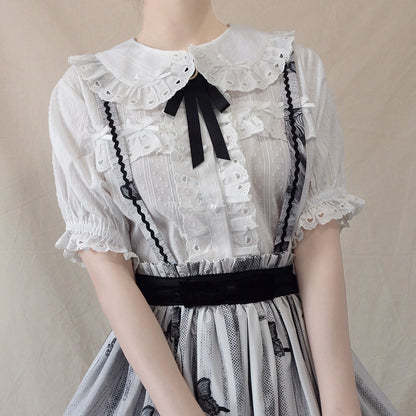 MIST - Cotton Sweet Lolita Blouse, Peter Pan Collar