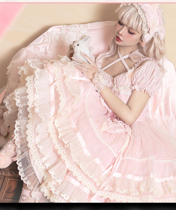 Puppets and Doll - Sweet Lolita OP Dress Multicolor