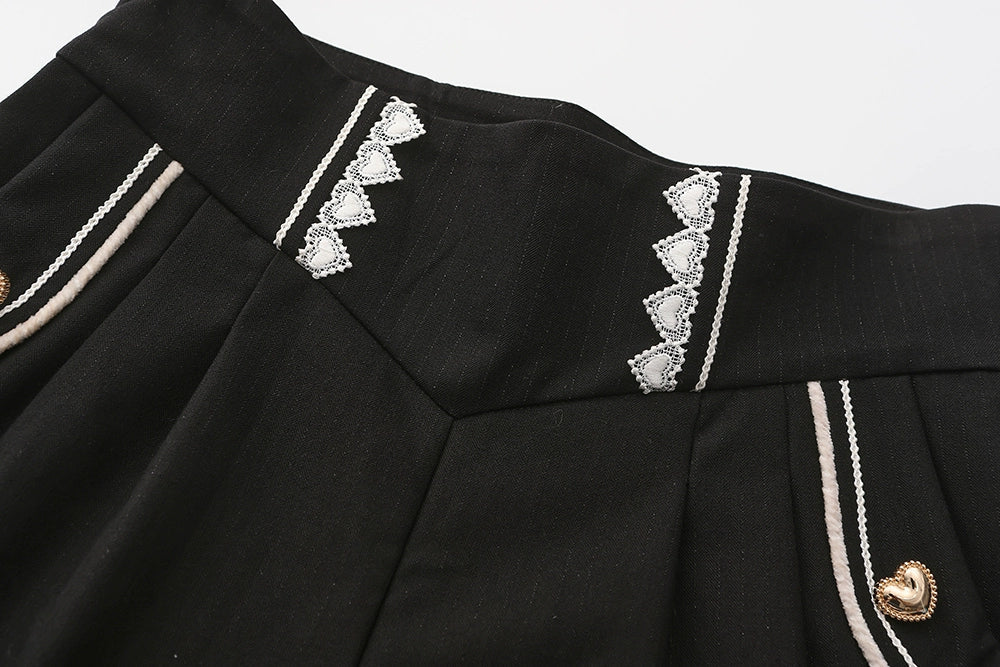 Immortal Thorn - Immortal Duke of Rabbit - Ouji Lolita Shorts With Heart-Shaped Detail