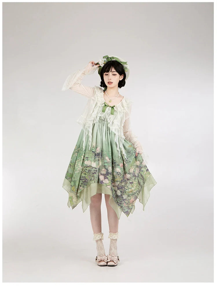 With PUJI - Letters and Poetry - Summer Classic Lolita Tulle Lace Bolero with Multi-Color