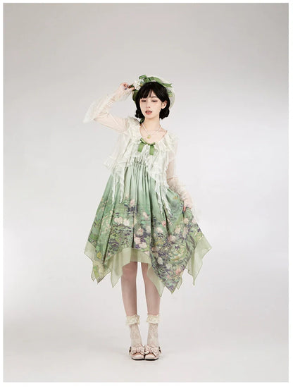 With PUJI - Letters and Poetry - Summer Classic Lolita Tulle Lace Bolero with Multi-Color