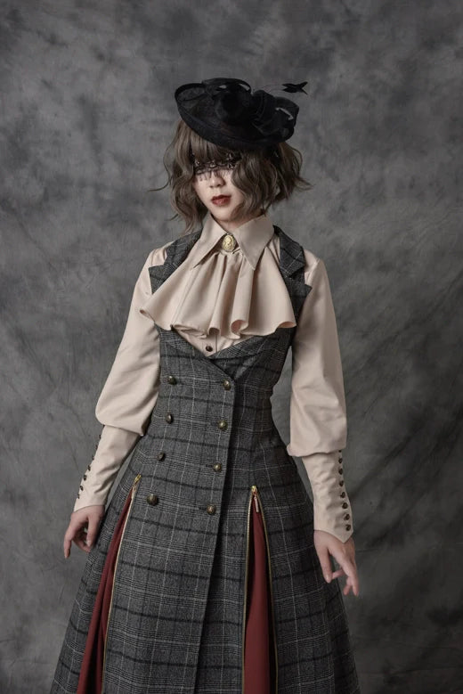 Vancy - Drunken Dreams - Vintage Lolita Dress Mutton Sleeve Shirt