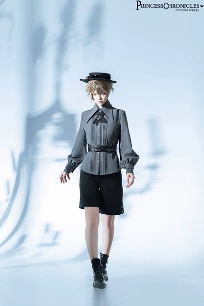 Princess Chronicles - Black Dragon - Gothic Lolita Shirt Retro Elegant Blouse Multicolors