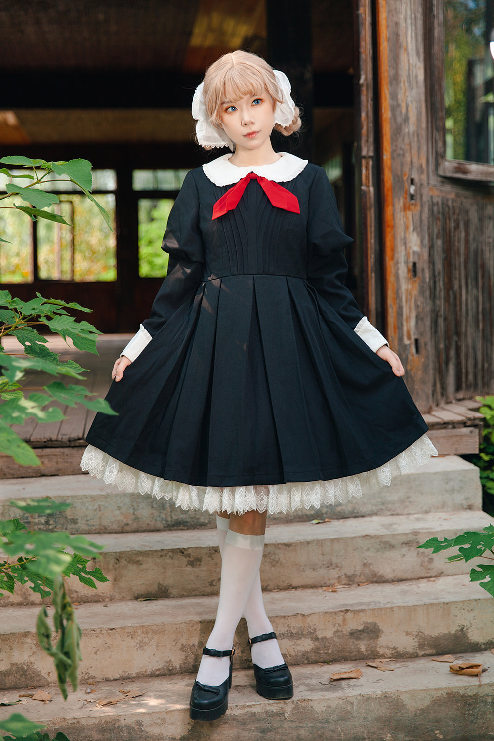 Infanta - Suliko - Maid Lolita OP Set with Soldier Style Waist Pack and Apron