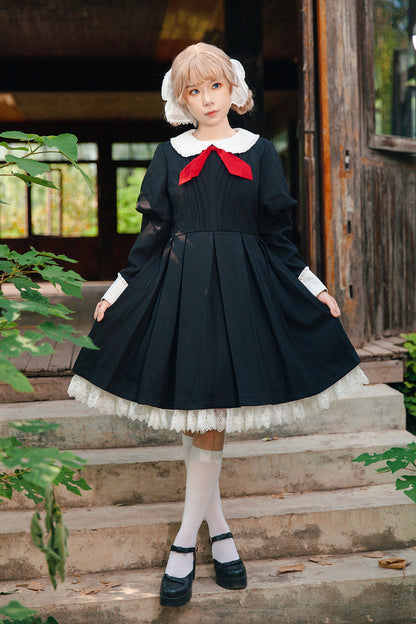 Infanta - Suliko - Maid Lolita OP Set with Soldier Style Waist Pack and Apron