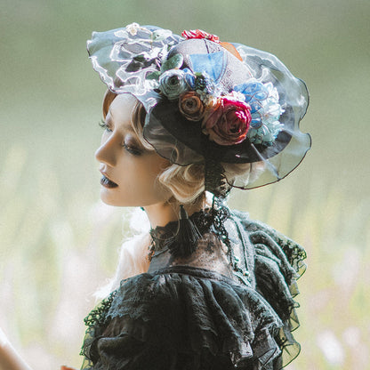 Miss Point - Woody Rose - Elegant Flower Lolita Hat