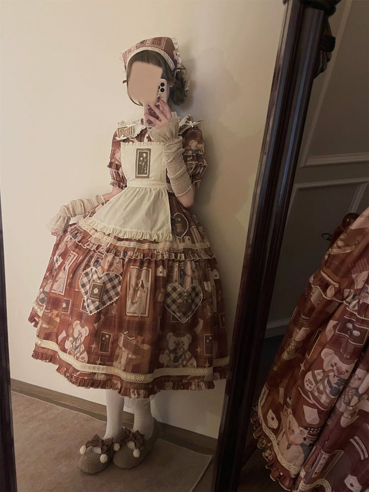 Babyblue - Gretel Bear - Vintage Lolita Dress Teddy Bear Prints Dress