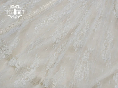 Miss Point - Dawn Girl - Reto Elegant lolita OP Dress Lace Long Sleeve