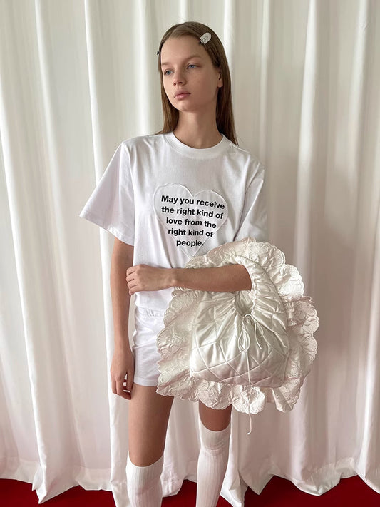 Printed Love Cotton T-Shirt【s0000006515】