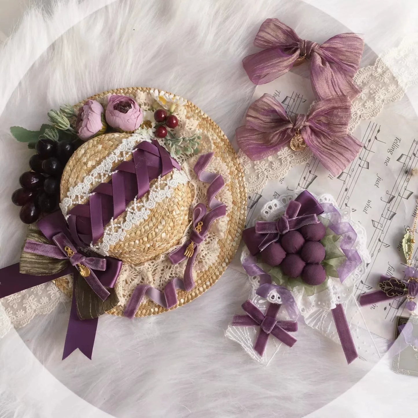 Chestnut Lolita - Louvre Vineyard Accessory Hairband Retro Lolita KC