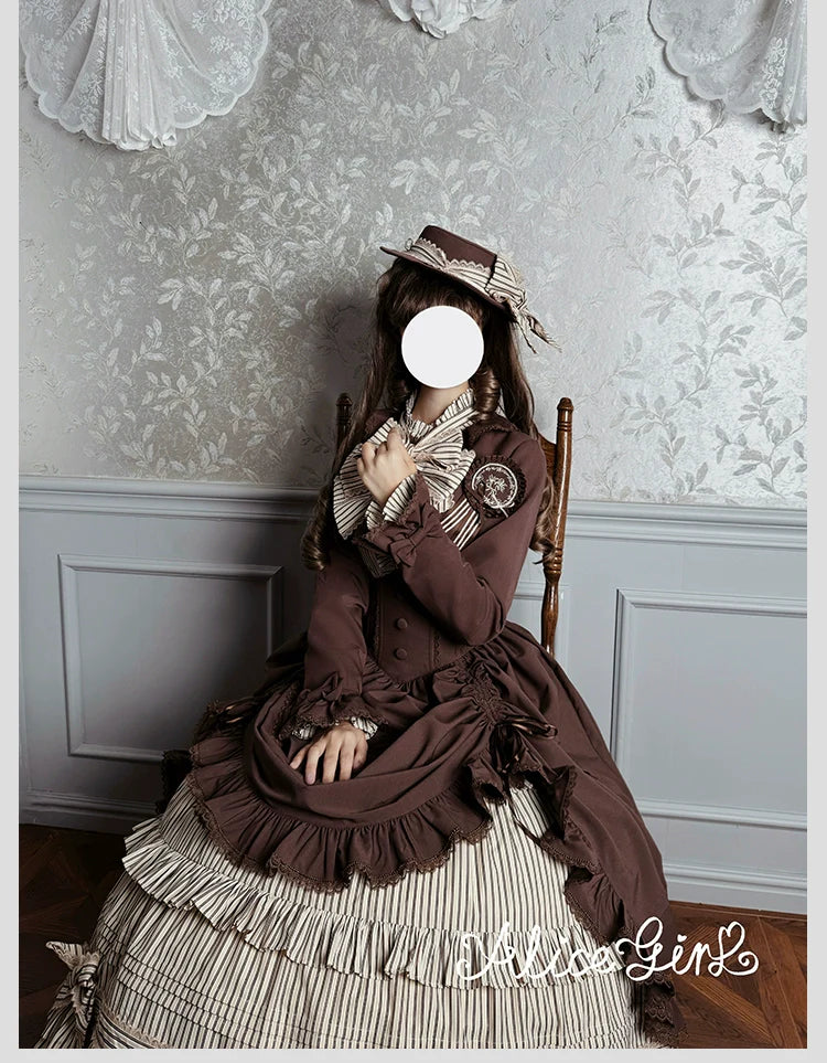 Alice Girl - Duke of Victoria - Classic Lolita SK & Overskirt Set