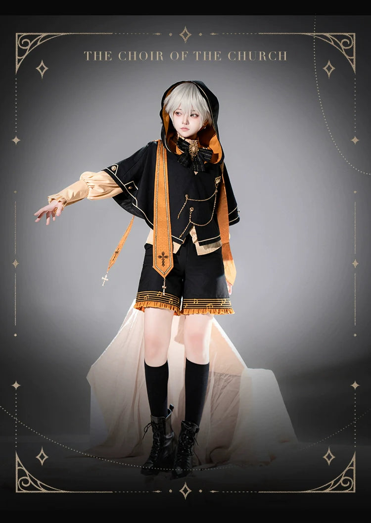 Forest Fluorescent Carps - The Choir of The Church 2.0 - Ouji Lolita Shorts Set in Two Styles