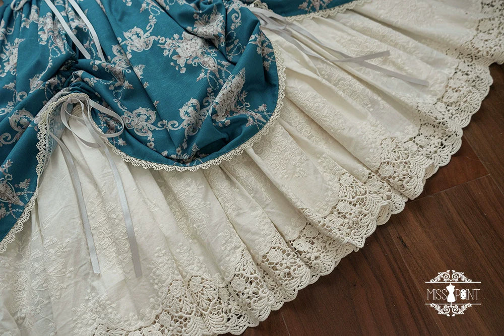 Miss Point - Customized Vintage Lolita Skirt Elegant Pullover Fishbone SK