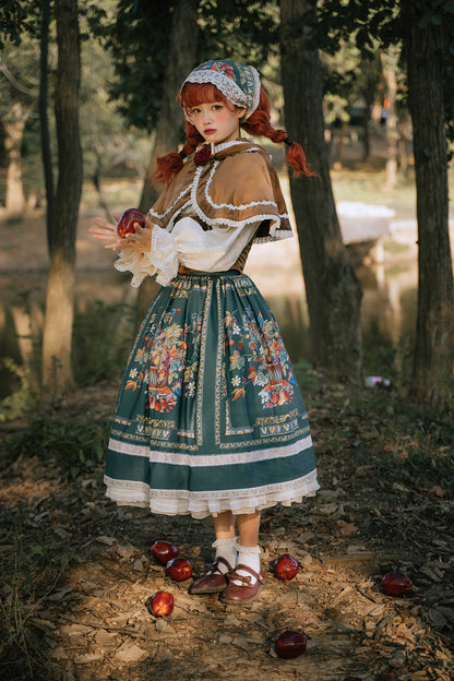 Miss Point - Praise of Abundance - Bavarian Style Lolita Velvet Hooded Cape